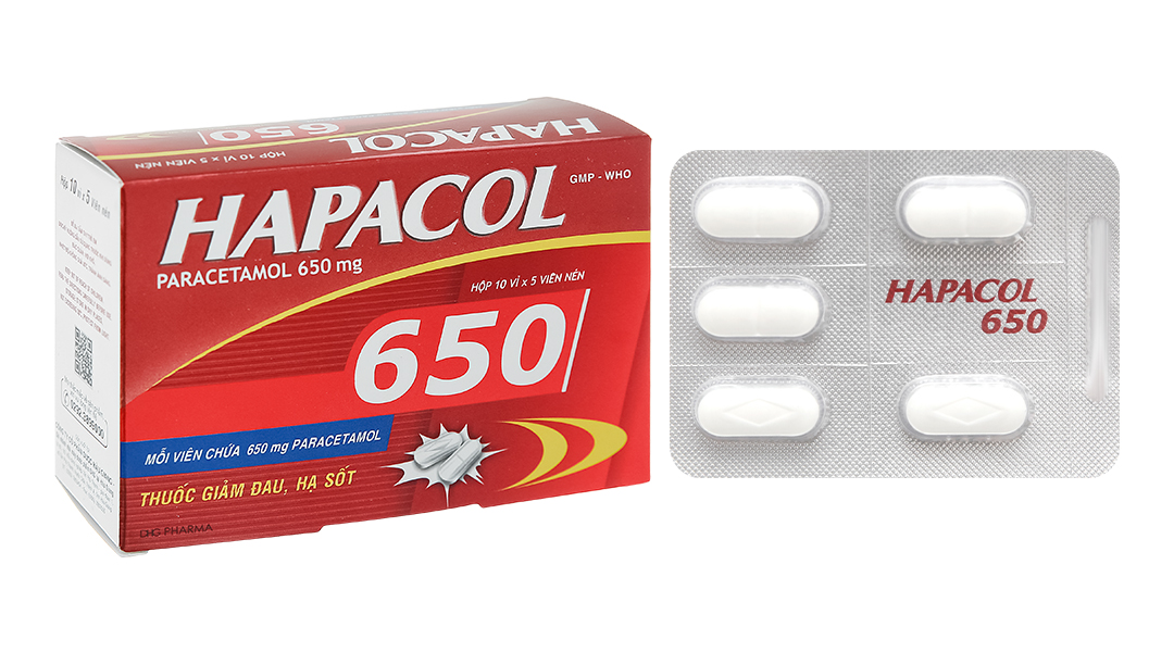 Hapacol 650 giảm đau, hạ sốt (10 vỉ x 5 viên) - 05/2024 ...