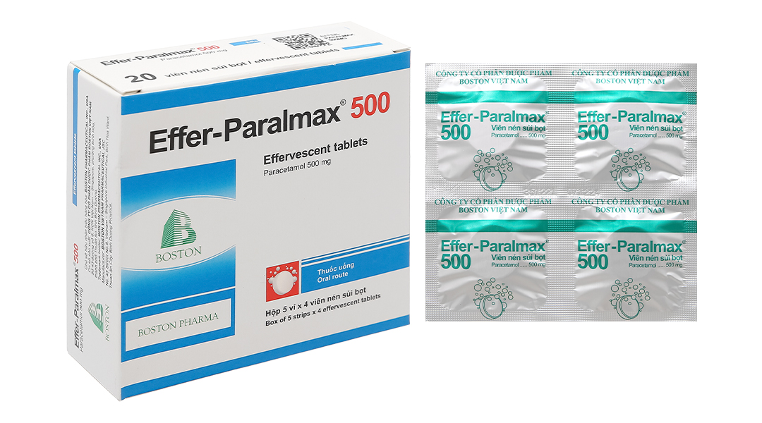 Viên sủi Effer-Paralmax 500 giảm đau, hạ sốt