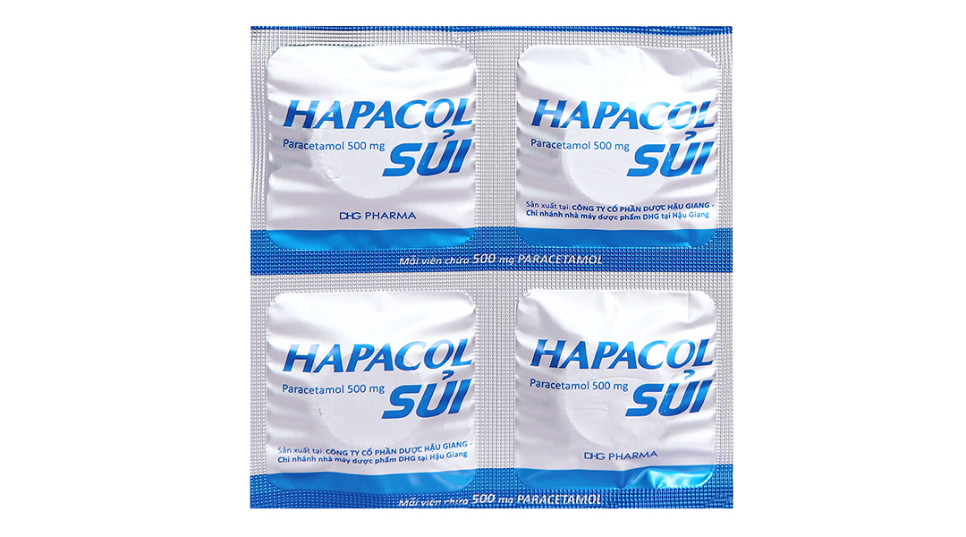 Hapacol Sủi 500mg giảm đau, hạ sốt