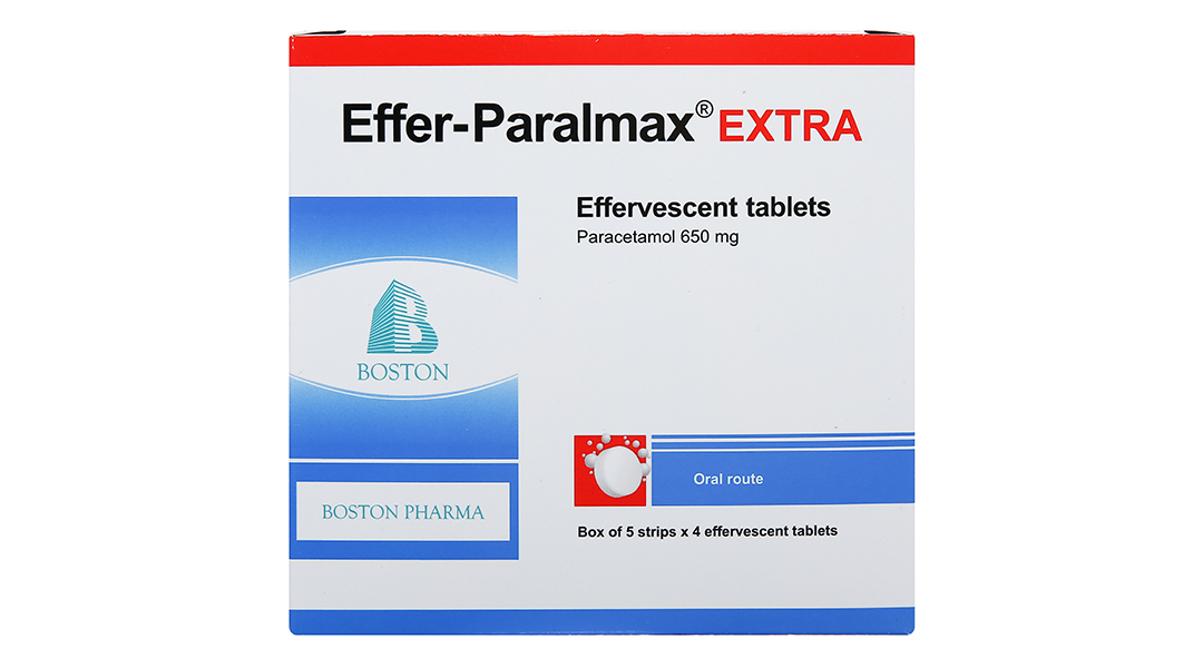 Viên Sủi Effer-Paralmax Extra 650Mg Giảm Đau, Hạ Sốt Từ Nhẹ Đến Vừa (5 Vỉ X  4 Viên) -05/2023 | Nhathuocankhang.Com