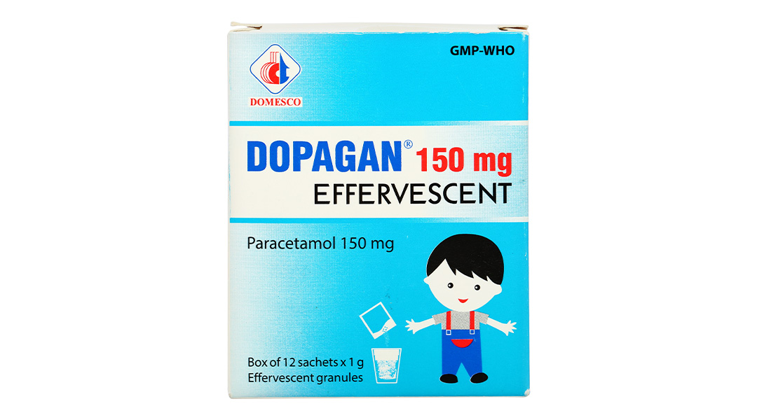 Thuốc cốm Dopagan 150mg Effervescent giảm đau, hạ sốt