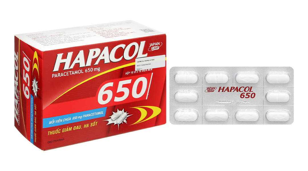 Hapacol 650 giảm đau, hạ sốt (10 vỉ x 10 viên) - 05/2024 ...