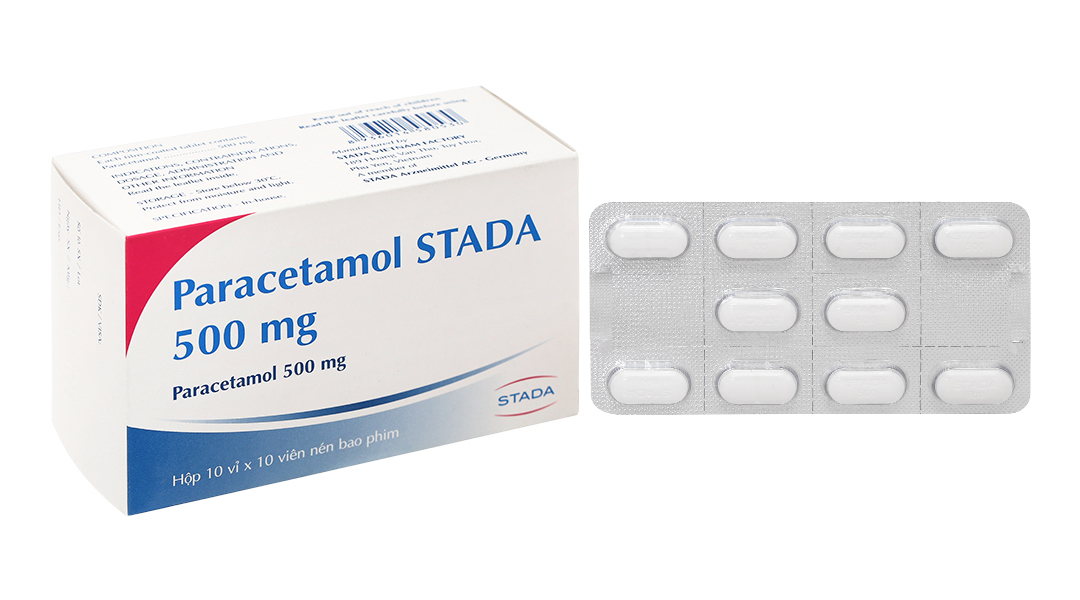 Paracetamol Stada 500mg giảm đau, hạ sốt (10 vỉ x 10 viên) -05/2023 |  nhathuocankhang.com
