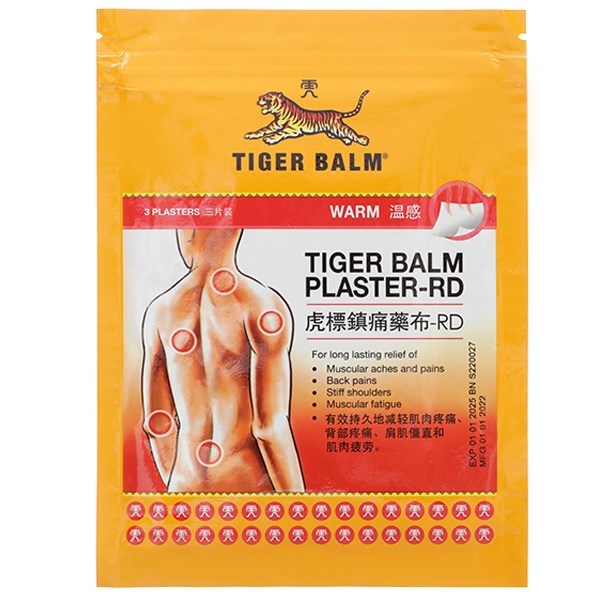 Cao dán Tiger Balm Plaster - RD hỗ trợ giảm mỏi cơ