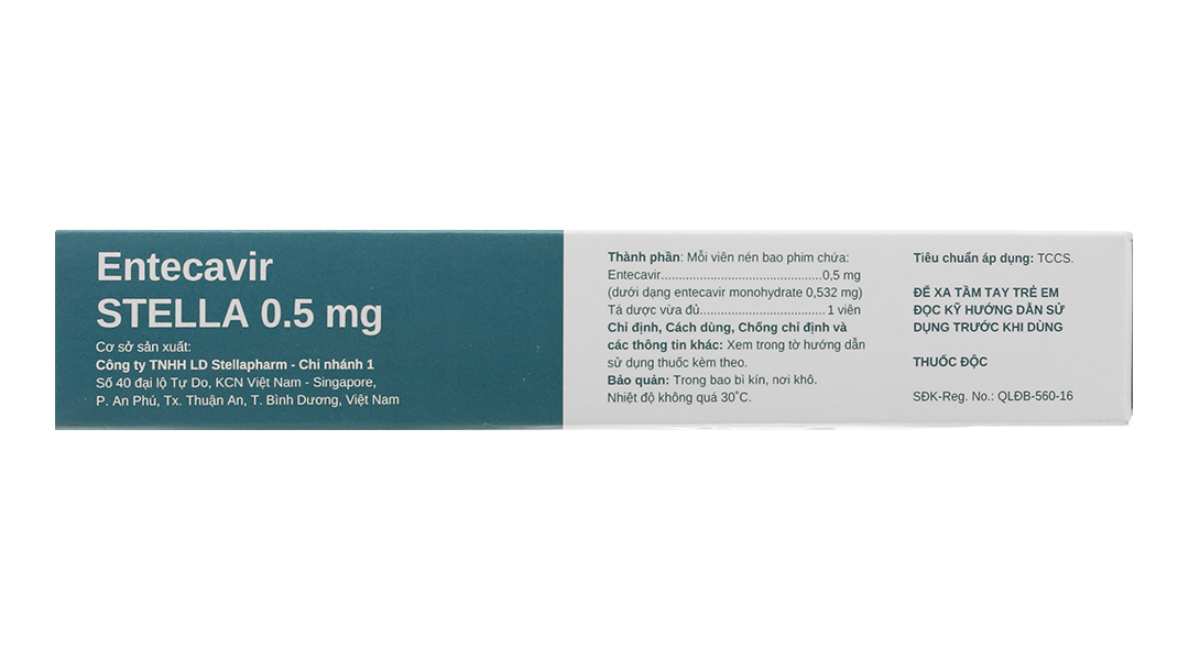 Entecavir Stella 0.5mg thuốc kháng virus, trị viêm gan B