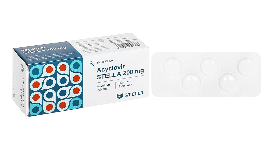 Thông tin về thuốc Acyclovir STELLA 200mg