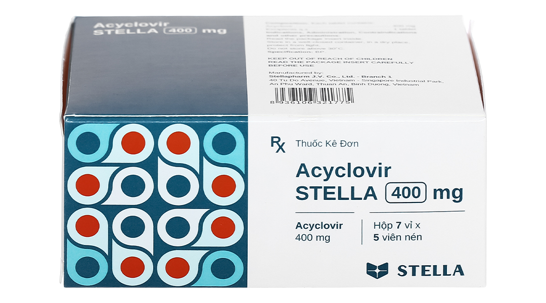 Acyclovir Stella 400mg thuốc ngừa virus