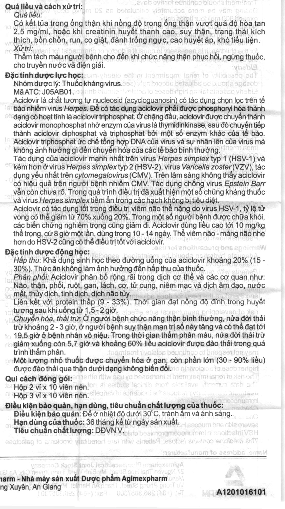 Agiclovir 400 trị nhiễm Herpes simplex, Herpes zoster, thủy đậu (3 vỉ x 10 viên) - 9