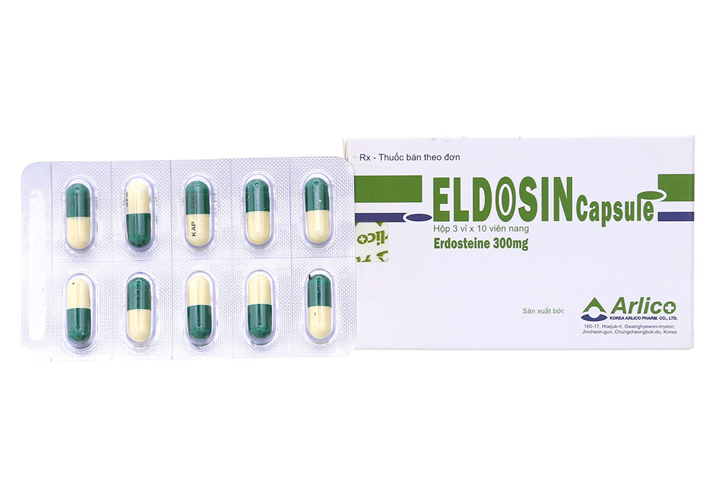 Eldosin Capsule 300mg loãng đàm trong bệnh lý hô hấp