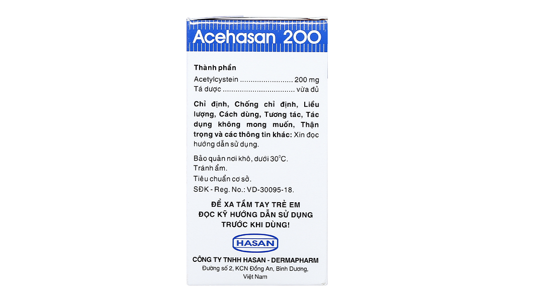 Thuốc cốm Acehasan 200 tan đàm trong bệnh lý hô hấp