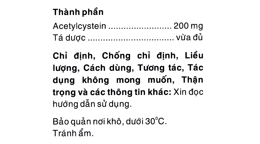 Thuốc cốm Acehasan 200 tan đàm trong bệnh lý hô hấp
