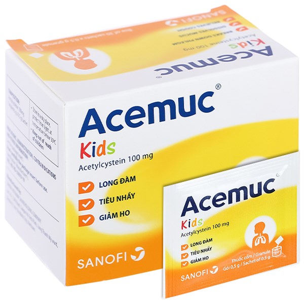 Thông tin chi tiết về thuốc ho Acemuc cho trẻ em