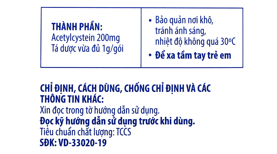 Thuốc cốm Acemuc Kids 200mg tan đàm trong bệnh lý hô hấp