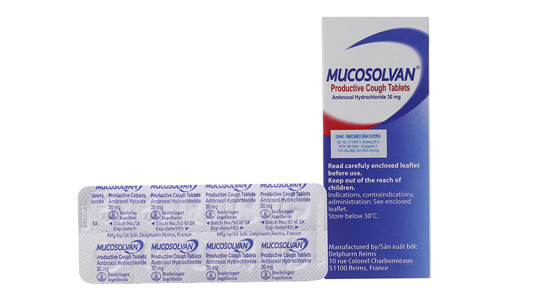 Mucosolvan 30mg loãng đàm trong bệnh lý hô hấp