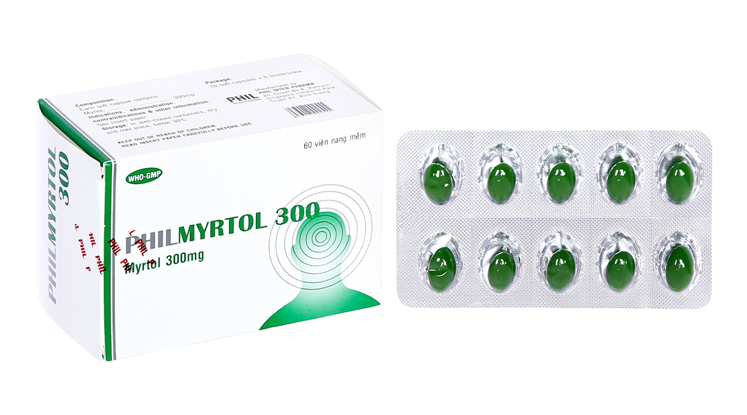 Philmyrtol 300 trị viêm phế quản, viêm xoang