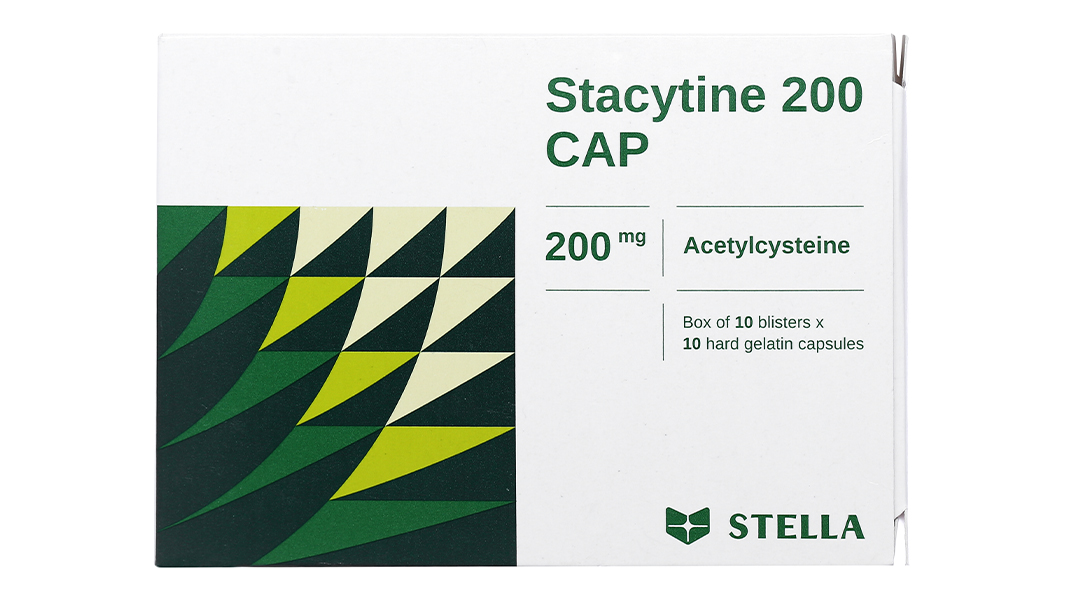 Stacytine 200 Cap tan đàm trong bệnh lý hô hấp