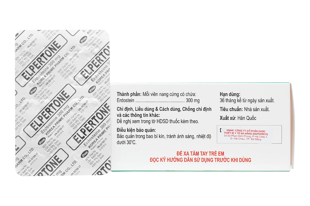 Elpertone 300mg trị ho, viêm phế quản