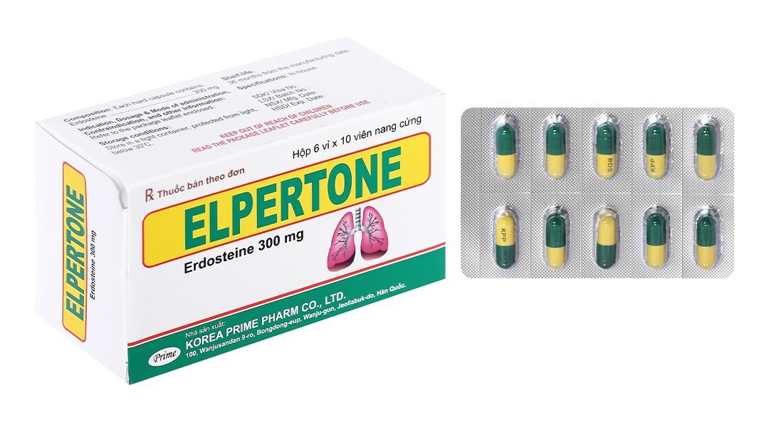 Elpertone 300mg trị ho, viêm phế quản (6 vỉ x 10 viên) 04/2023 -  Nhathuocankhang.com