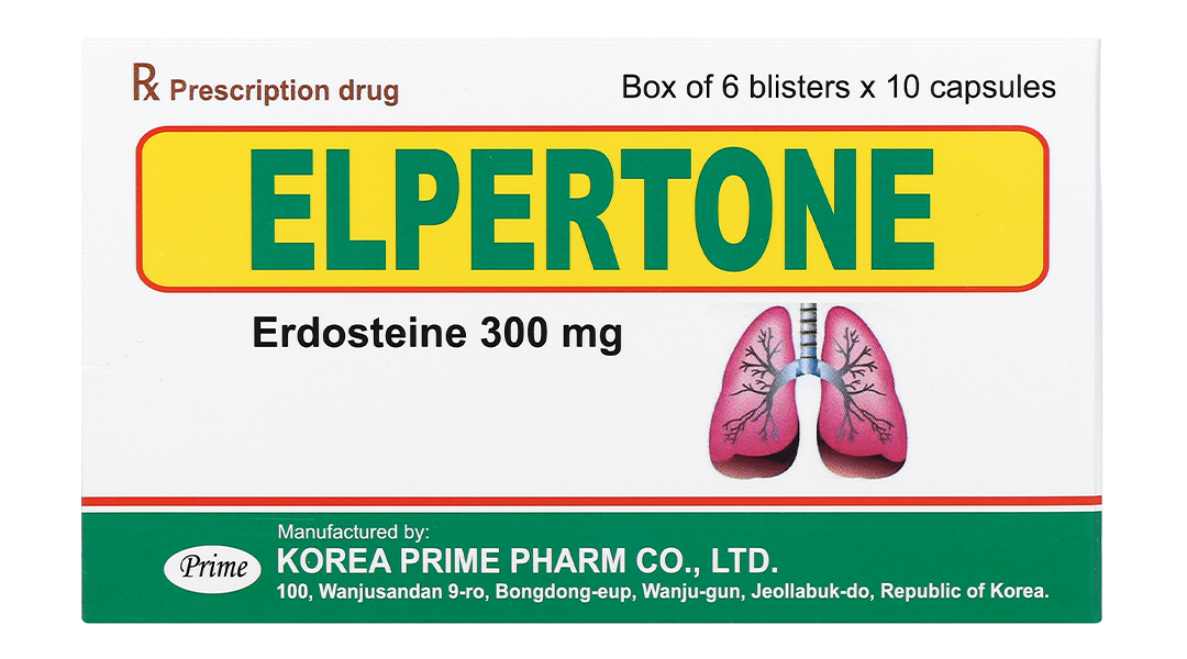 Elpertone 300mg trị ho, viêm phế quản