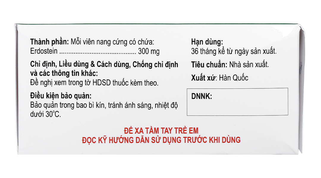 Elpertone 300mg trị ho, viêm phế quản