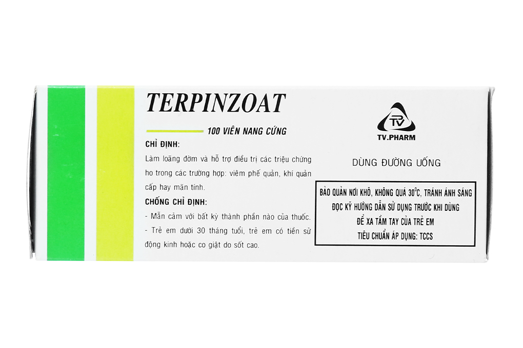 Terpinzoat trị ho, loãng đàm trong bệnh lý hô hấp