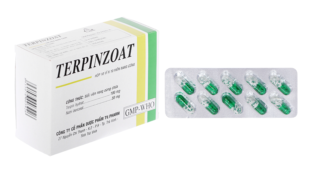 Terpinzoat trị ho, loãng đàm trong bệnh lý hô hấp