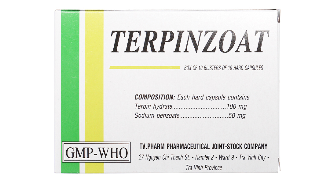 Terpinzoat trị ho, loãng đàm trong bệnh lý hô hấp