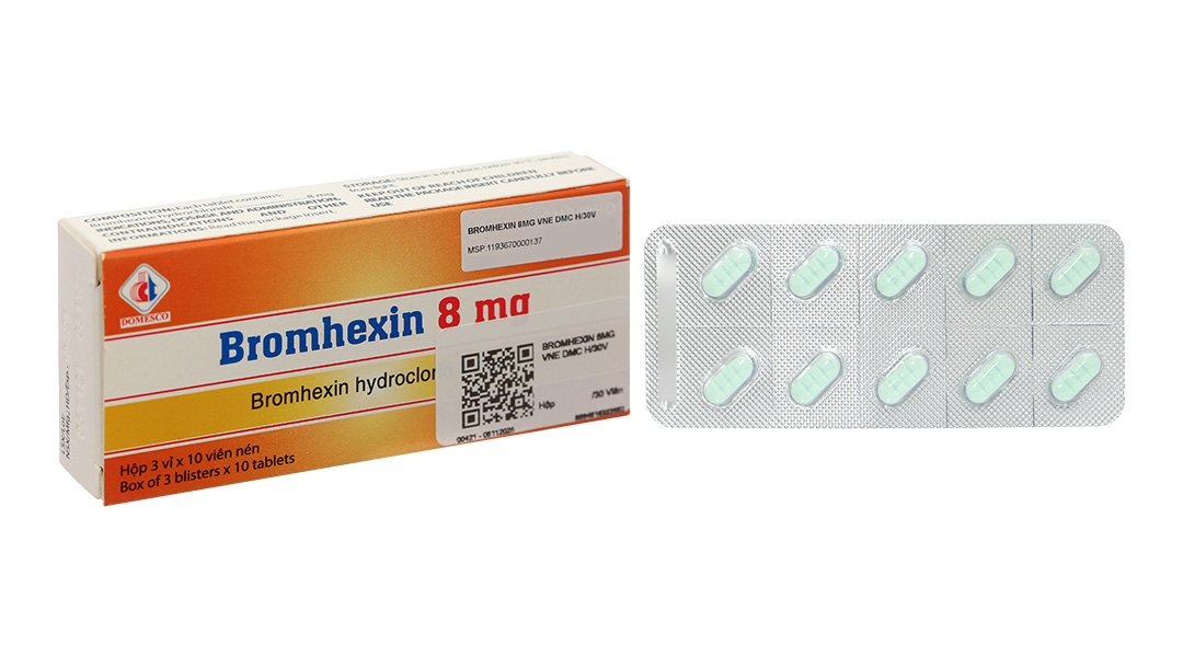 Bromhexin Domesco 8mg tan đàm trong bệnh lý hô hấp