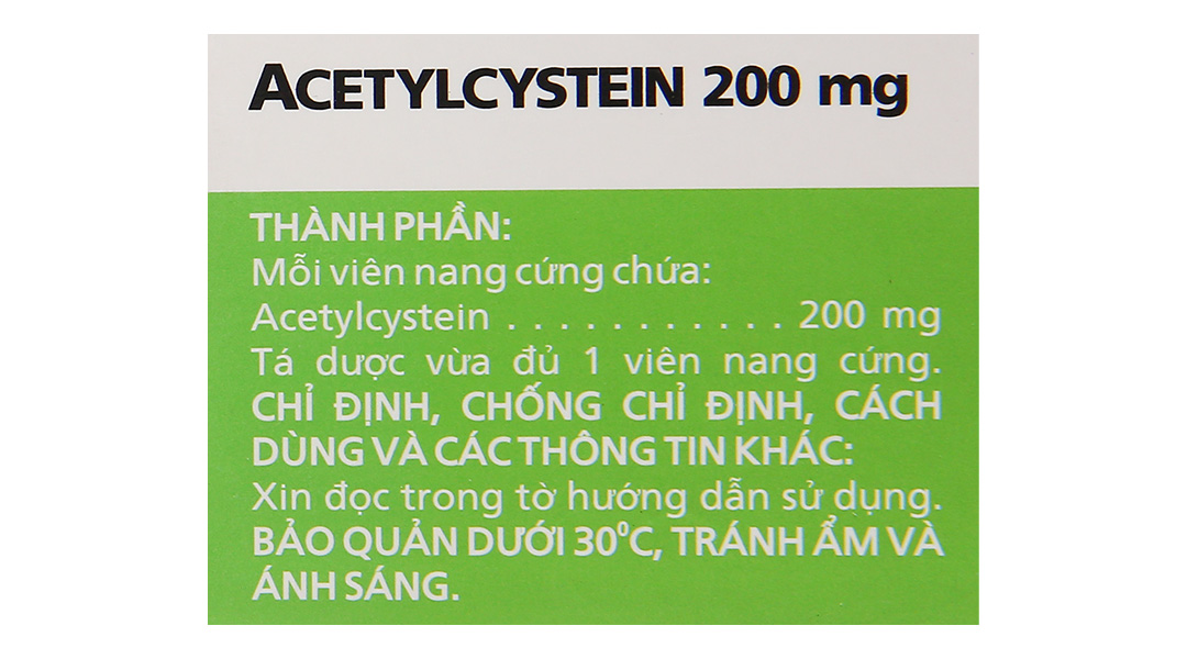 Acetylcystein Imexpharm 200mg tan đàm trong bệnh lý hô hấp