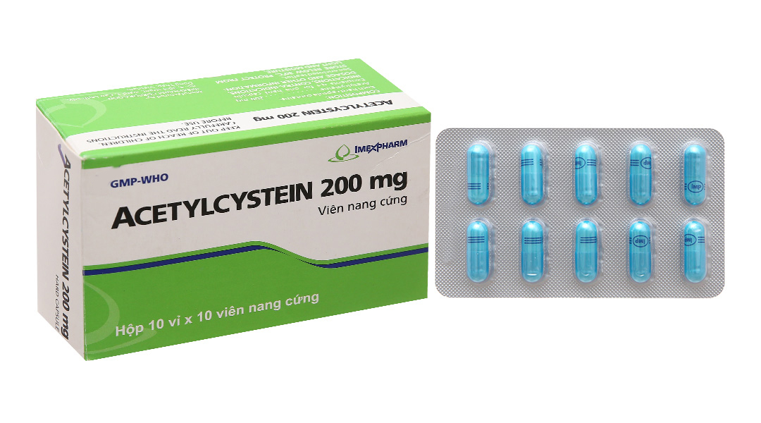 Acetylcystein Imexpharm 200mg tan đàm trong bệnh lý hô hấp