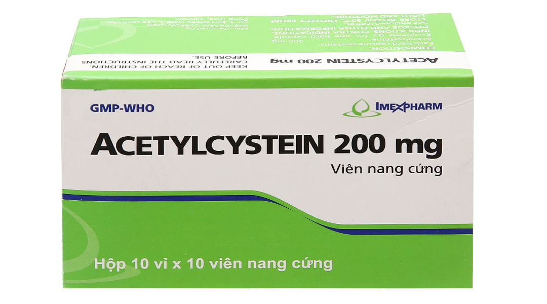 Acetylcystein Imexpharm 200mg tan đàm trong bệnh lý hô hấp