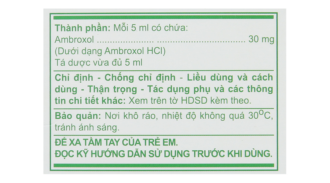 Dung dịch uống A.T Ambroxol tan đàm trong bệnh lý hô hấp (30 ống x 5ml) - 9