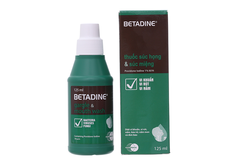 Thuốc súc họng Betadine phòng và trị nhiễm khuẩn khoang miệng chai ...