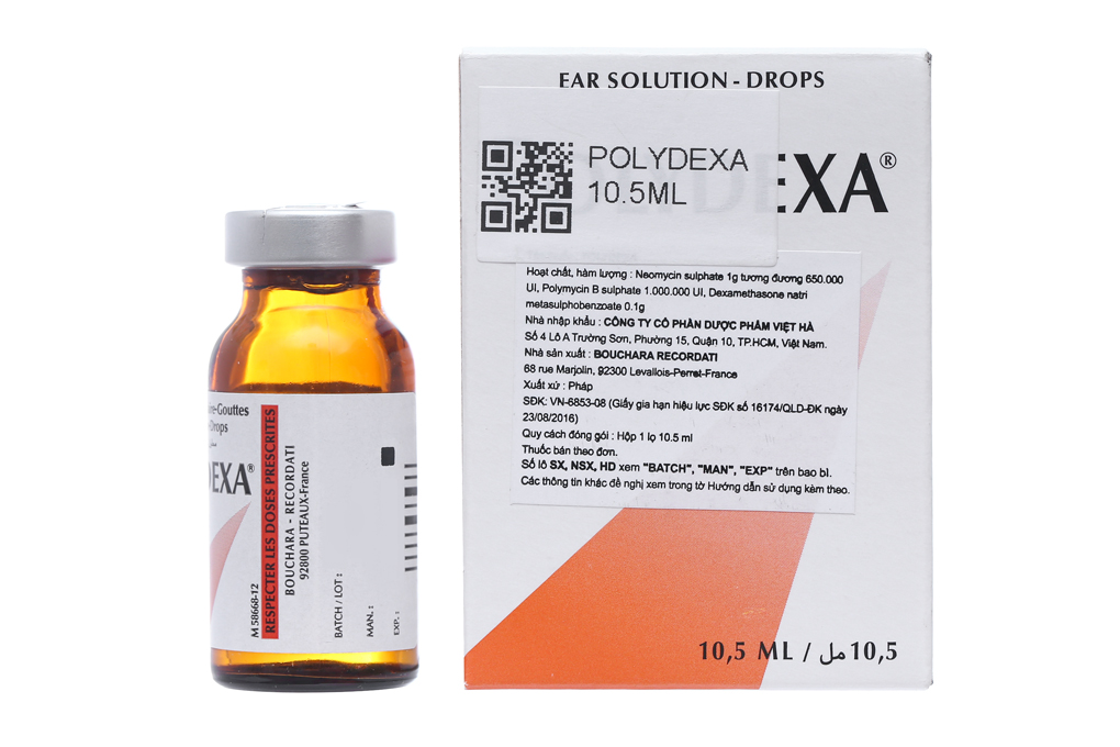 Dung dịch nhỏ tai Polydexa trị viêm tai