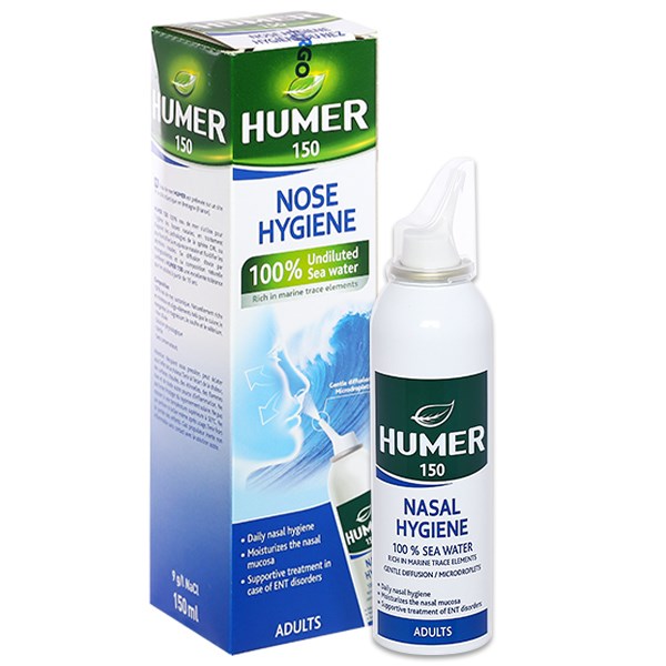 Xịt mũi Humer 150 Nose Hygiene vệ sinh mũi chai 150ml