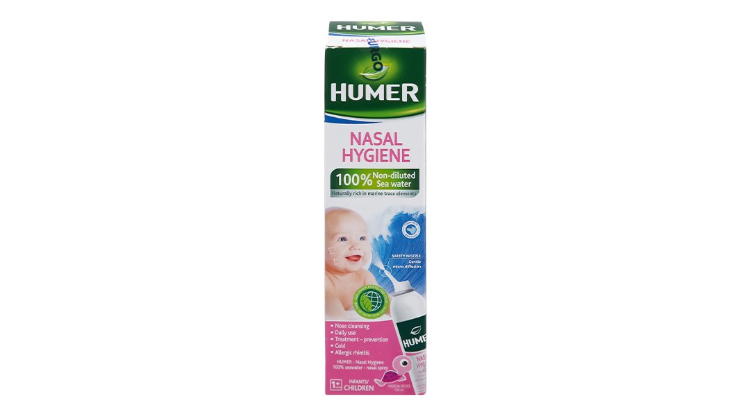 Xịt mũi Humer Nasal Hygiene hỗ trợ điều trị & phòng ngừa tay mũi họng cho bé