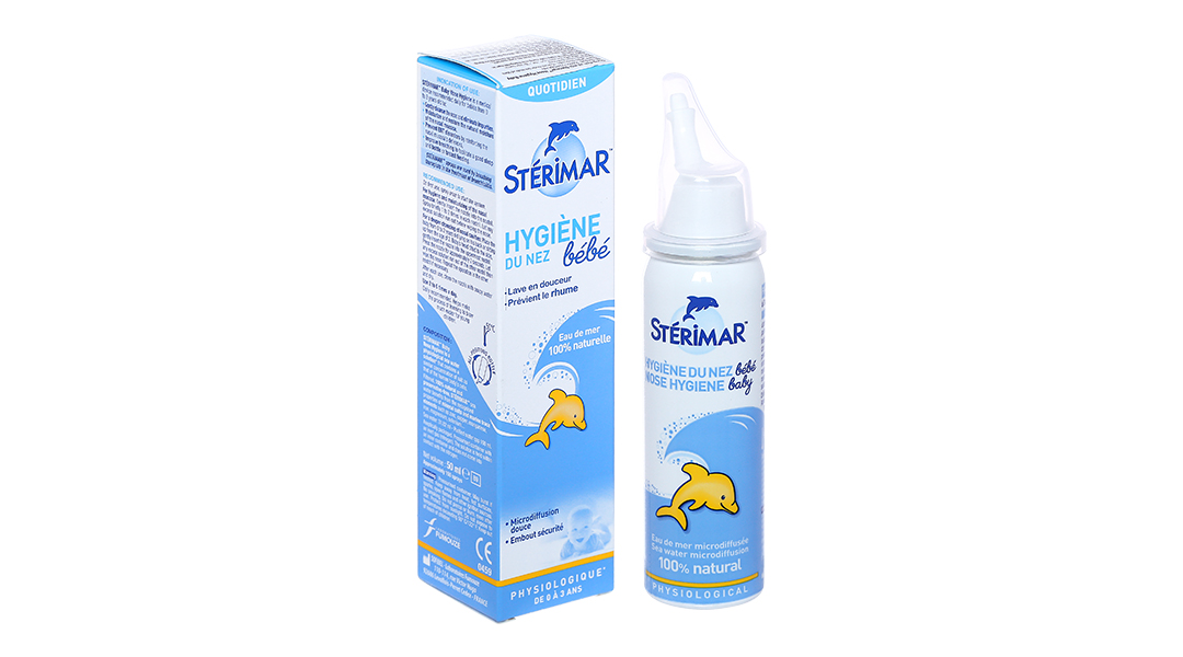 Xịt mũi Sterimar Nose Hygiene Baby giảm nghẹt mũi cho bé