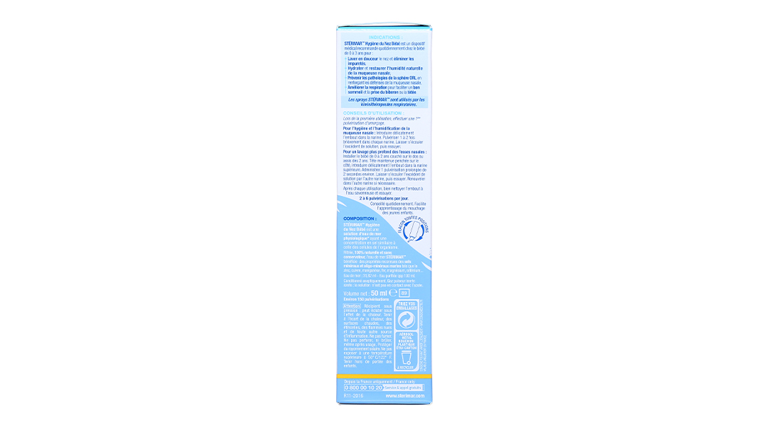 Xịt mũi Sterimar Nose Hygiene Baby giảm nghẹt mũi cho bé