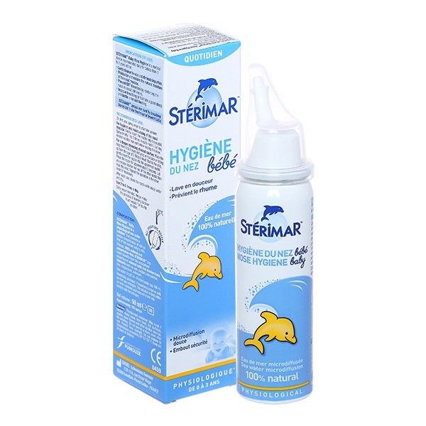 Dung dịch xịt mũi Sterimar Nose Hygiene Baby giảm nghẹt mũi cho bé chai 50ml