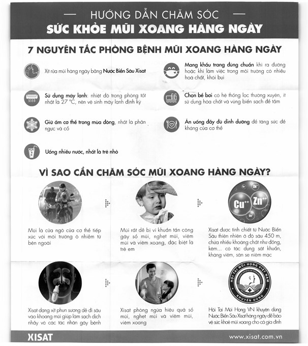 Xịt mũi Xisat Hằng Ngày giúp sát khuẩn, kháng viêm