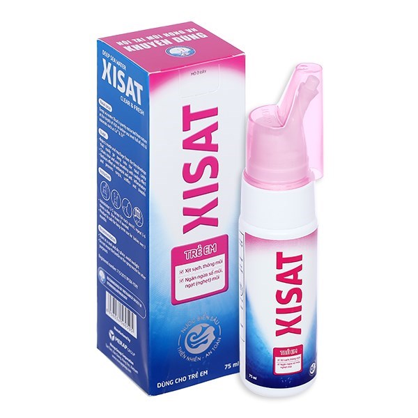 Xịt mũi Xisat Trẻ Em giảm nghẹt mũi chai 75ml