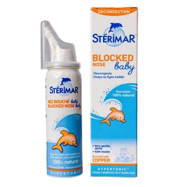 Xịt mũi Sterimar Blocked Nose Baby hỗ trợ giảm viêm mũi cho bé chai 50ml