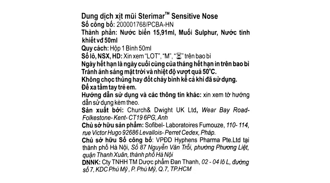 Xịt mũi Sterimar Sensitive Nose hỗ trợ trị viêm mũi