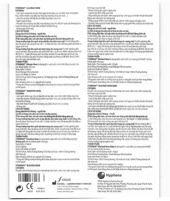 Xịt mũi Sterimar Sensitive Nose hỗ trợ trị viêm mũi