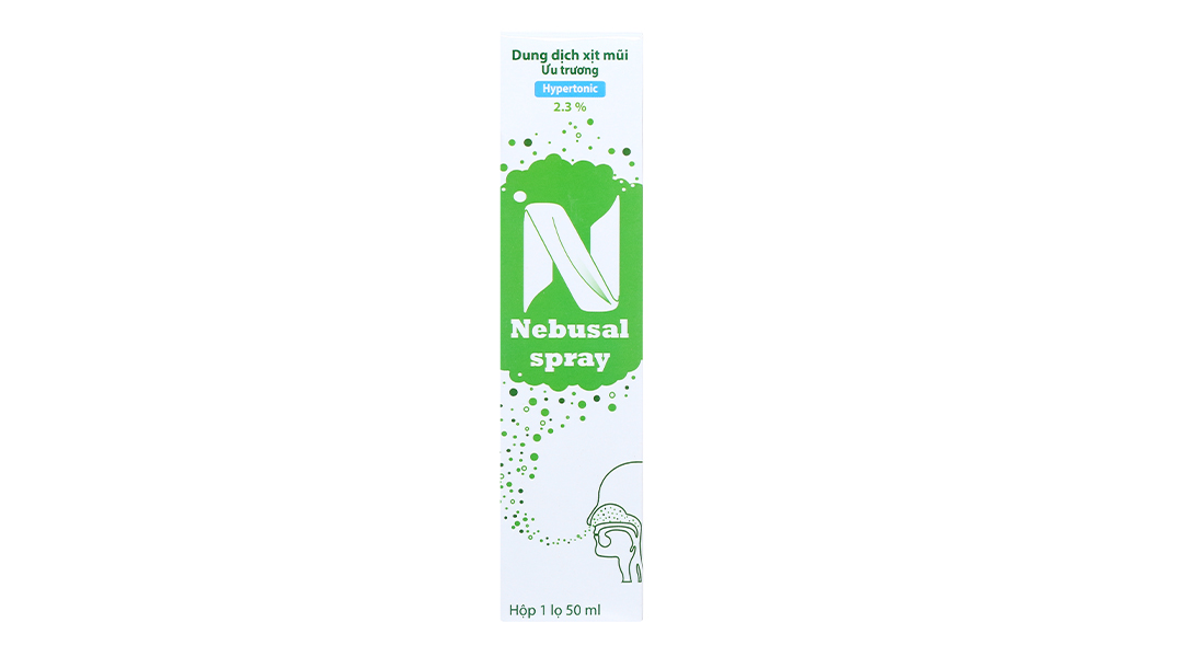Xịt mũi Nebusal Spray 2.3% giảm nghẹt mũi