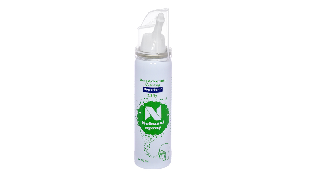 Xịt mũi Nebusal Spray 2.3% giảm nghẹt mũi