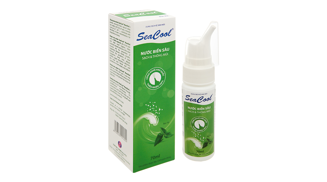 Xịt mũi SeaCool Bạc Hà giảm ngạt mũi, sổ mũi