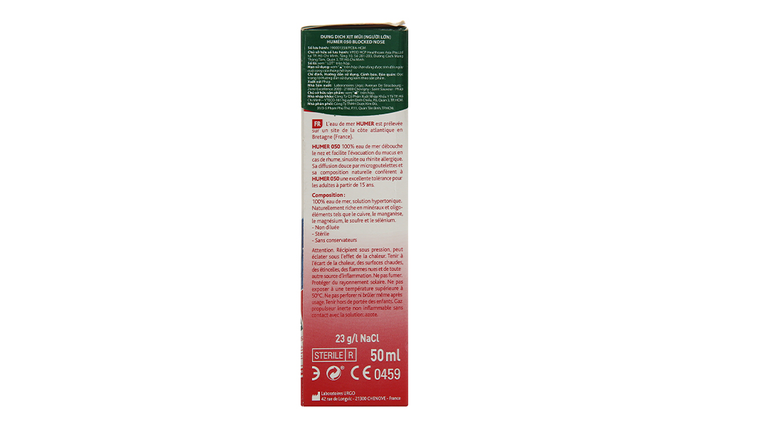 Xịt mũi Humer 050 Blocked Nose giảm nghẹt mũi