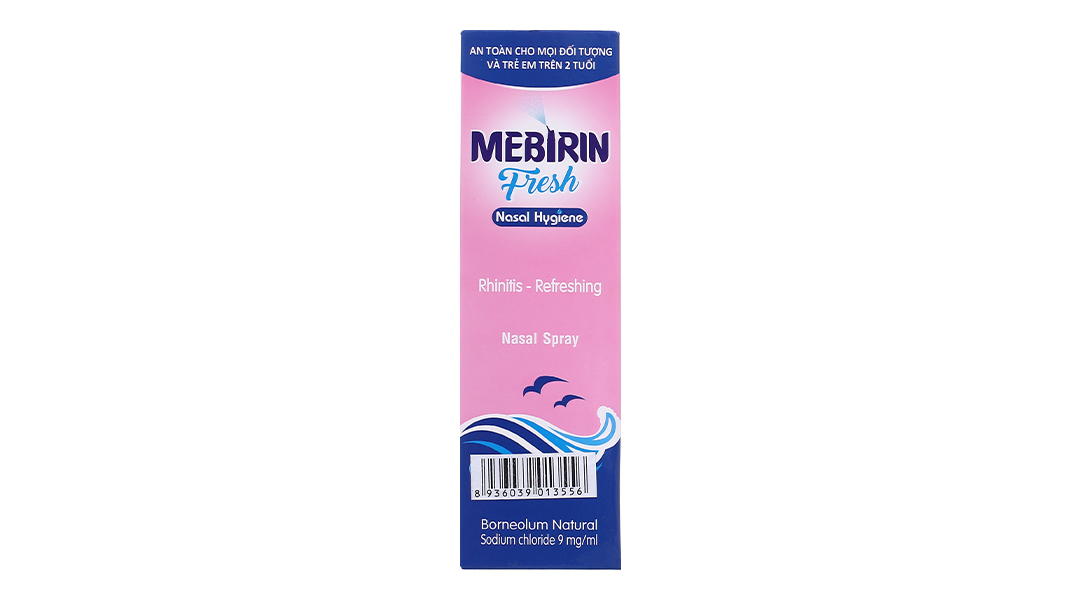 Xịt mũi Mebirin Fresh Nasal Hygiene phòng ngừa sổ mũi, ngạt mũi
