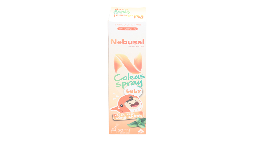 Xịt mũi Nebusal Coleus Spray 1.3% giảm nghẹt mũi cho bé